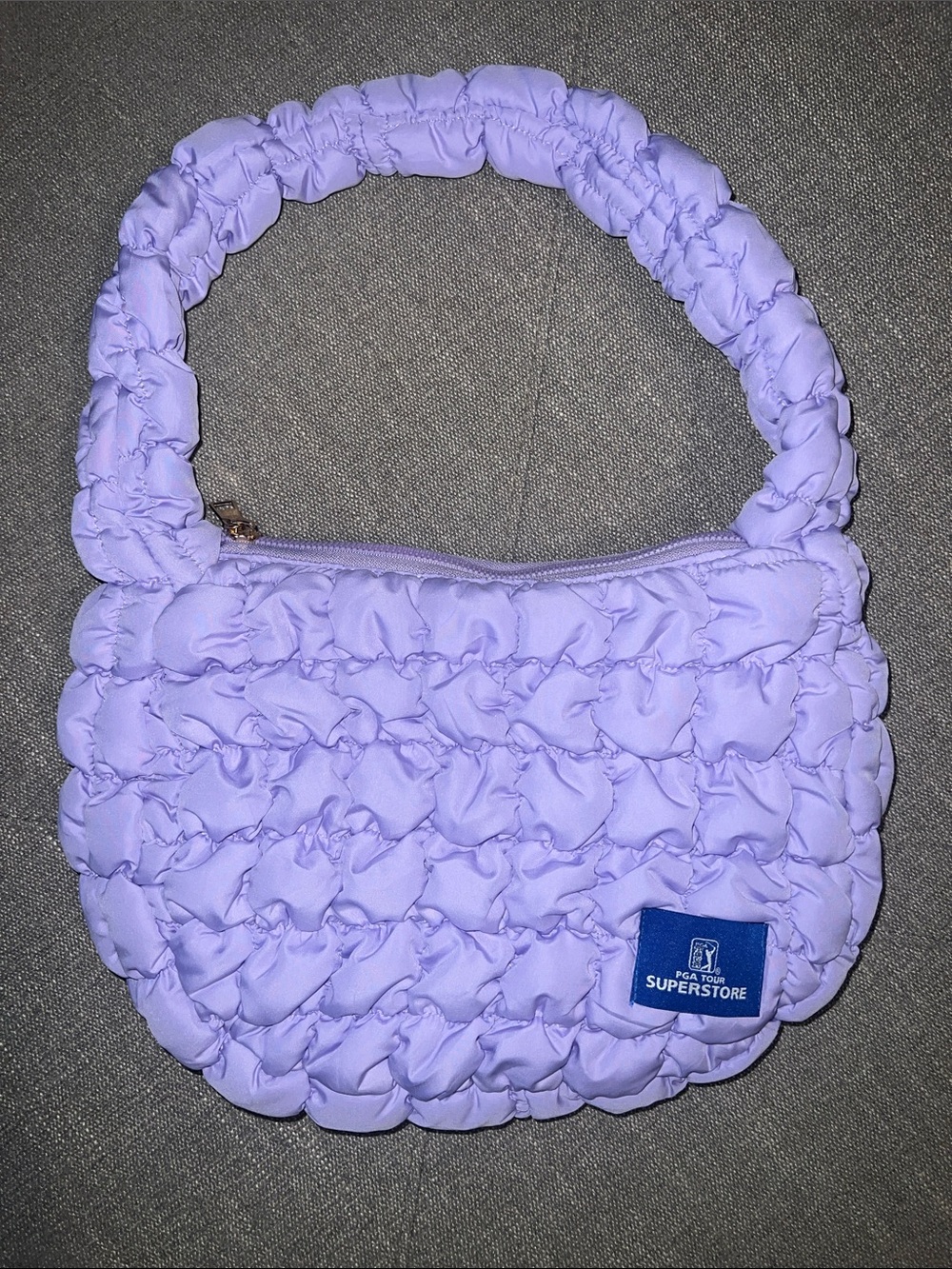 PGA Tour Lilac Quilted Shoulder Bag